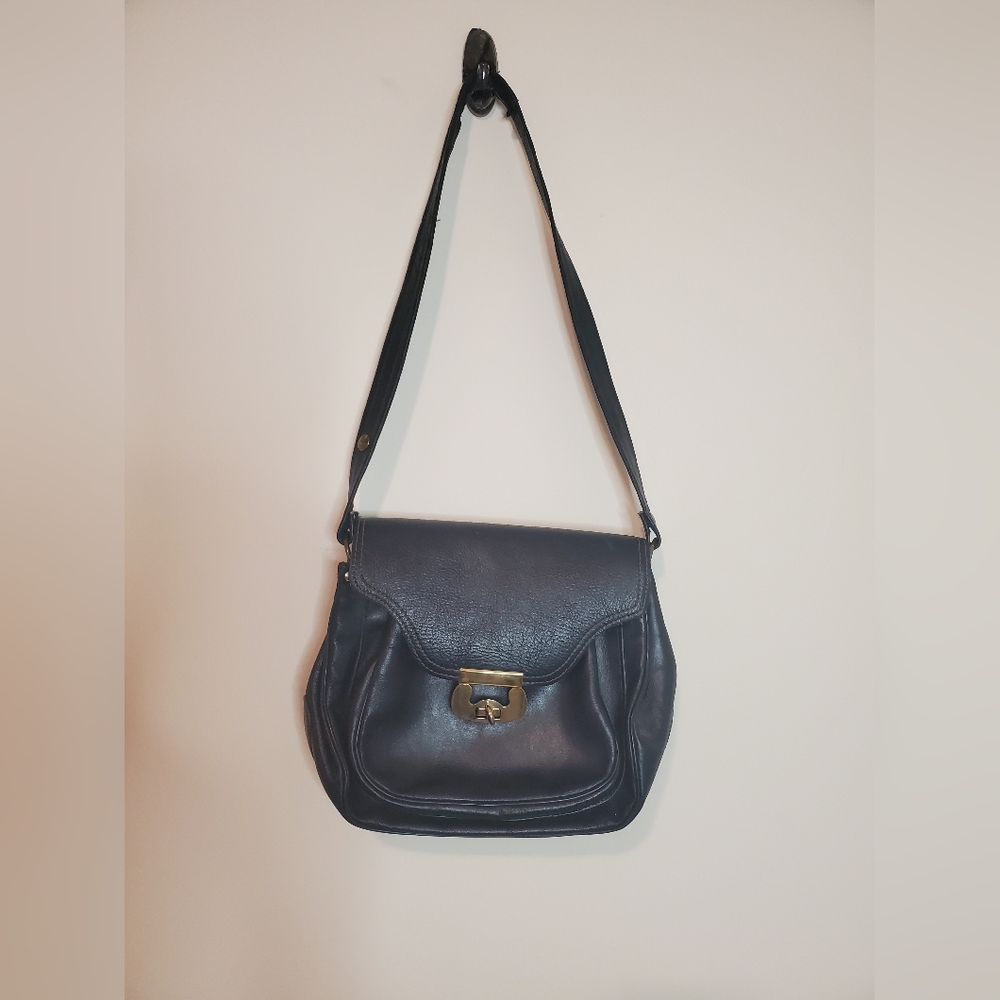 Vintage dark blue leather Purse